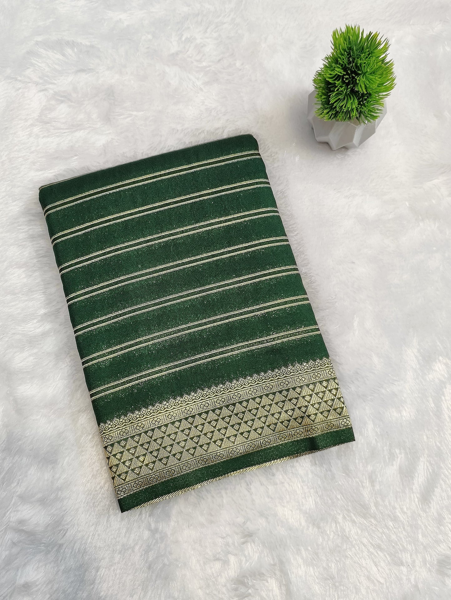 Georgette Crepe Tria Angle Border