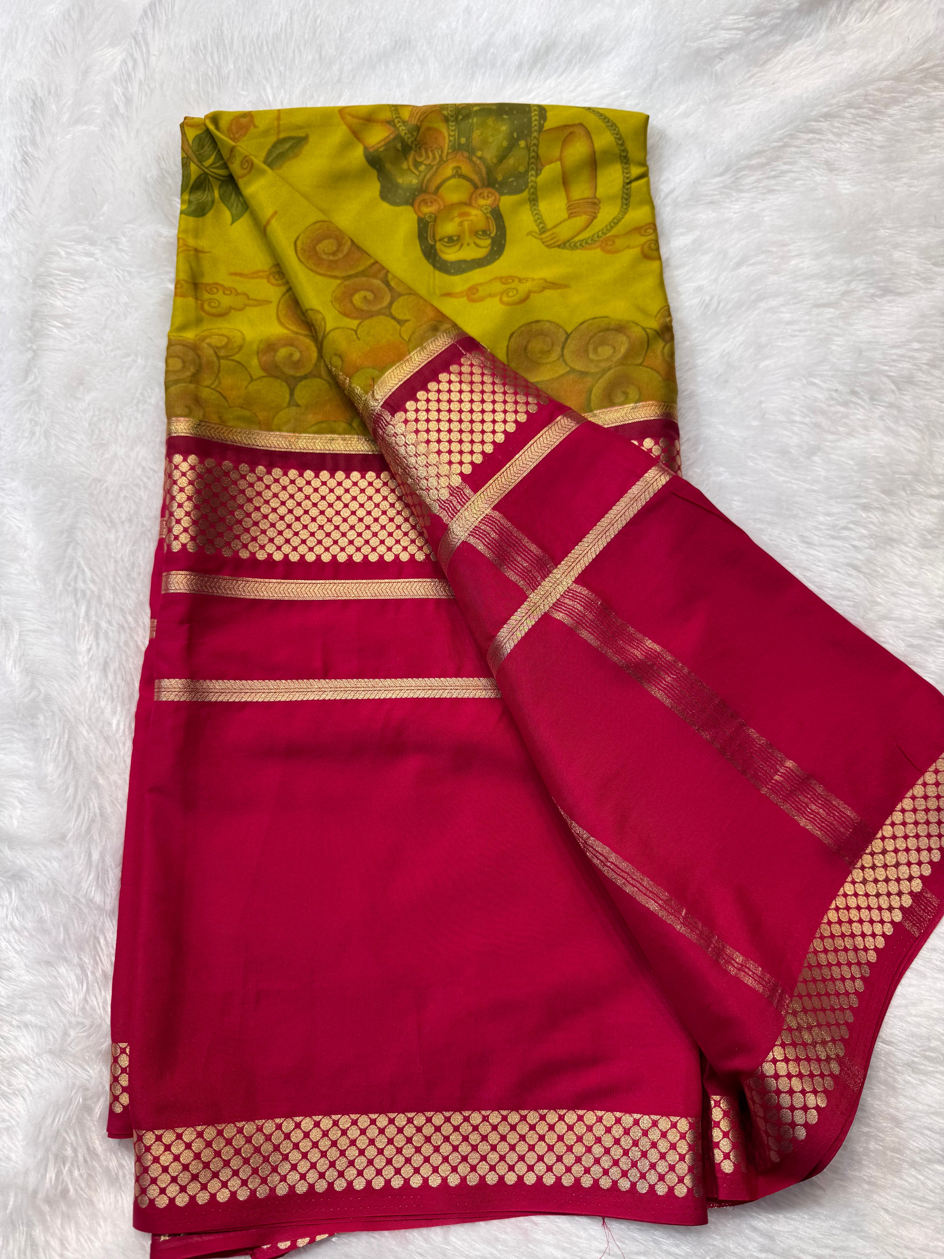 New Digital Crepe With Center Print