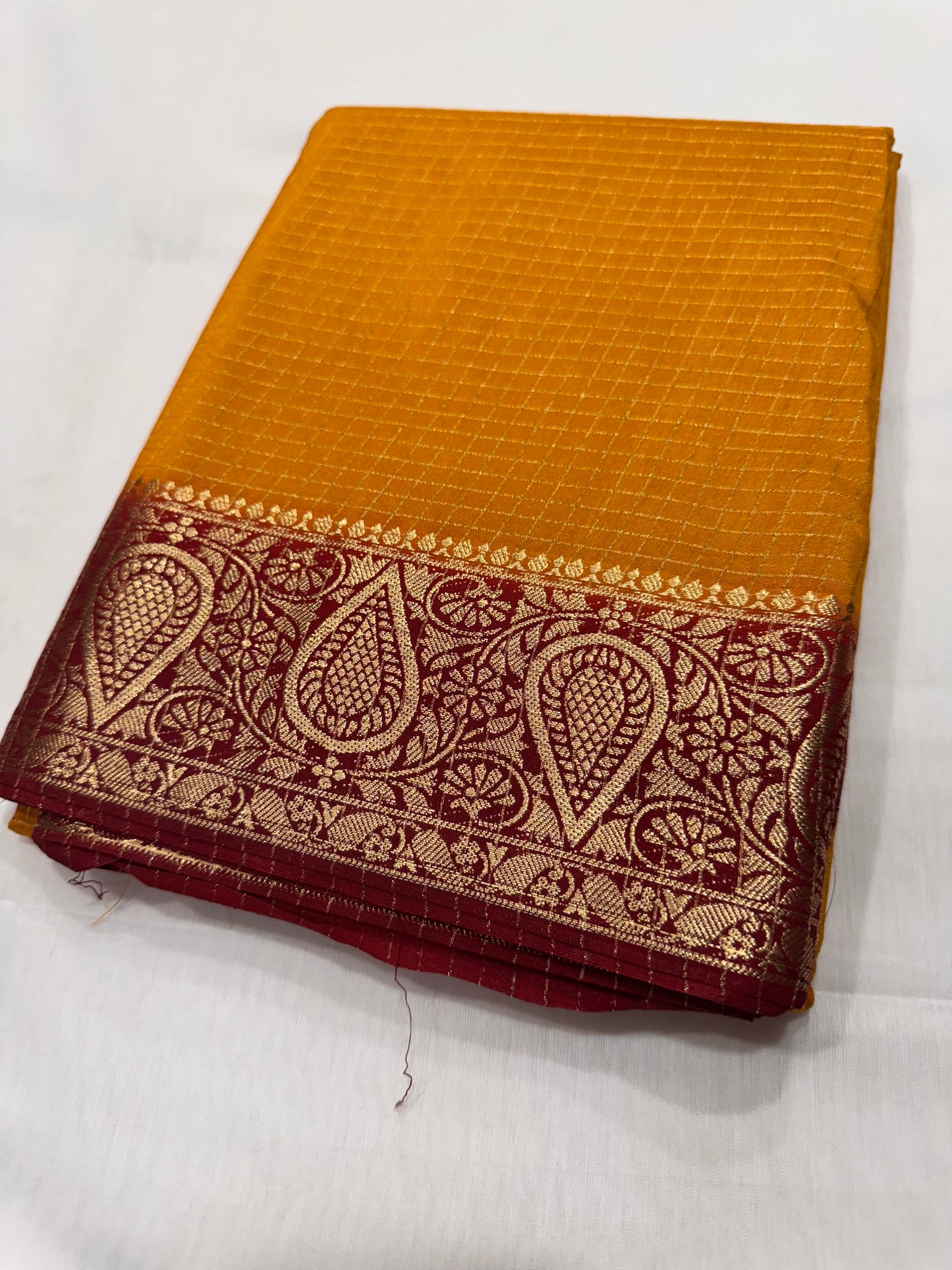Viscose checks saree