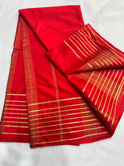 Semi Mysore Crape with Stripes