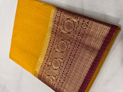Viscose checks saree