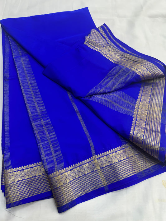 Premium Mysore crepe with border