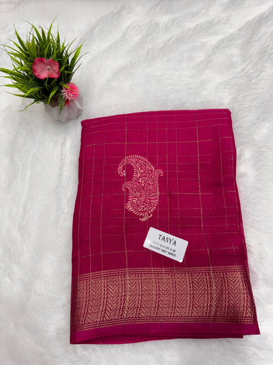 Tanya Fancy Saree Mango
