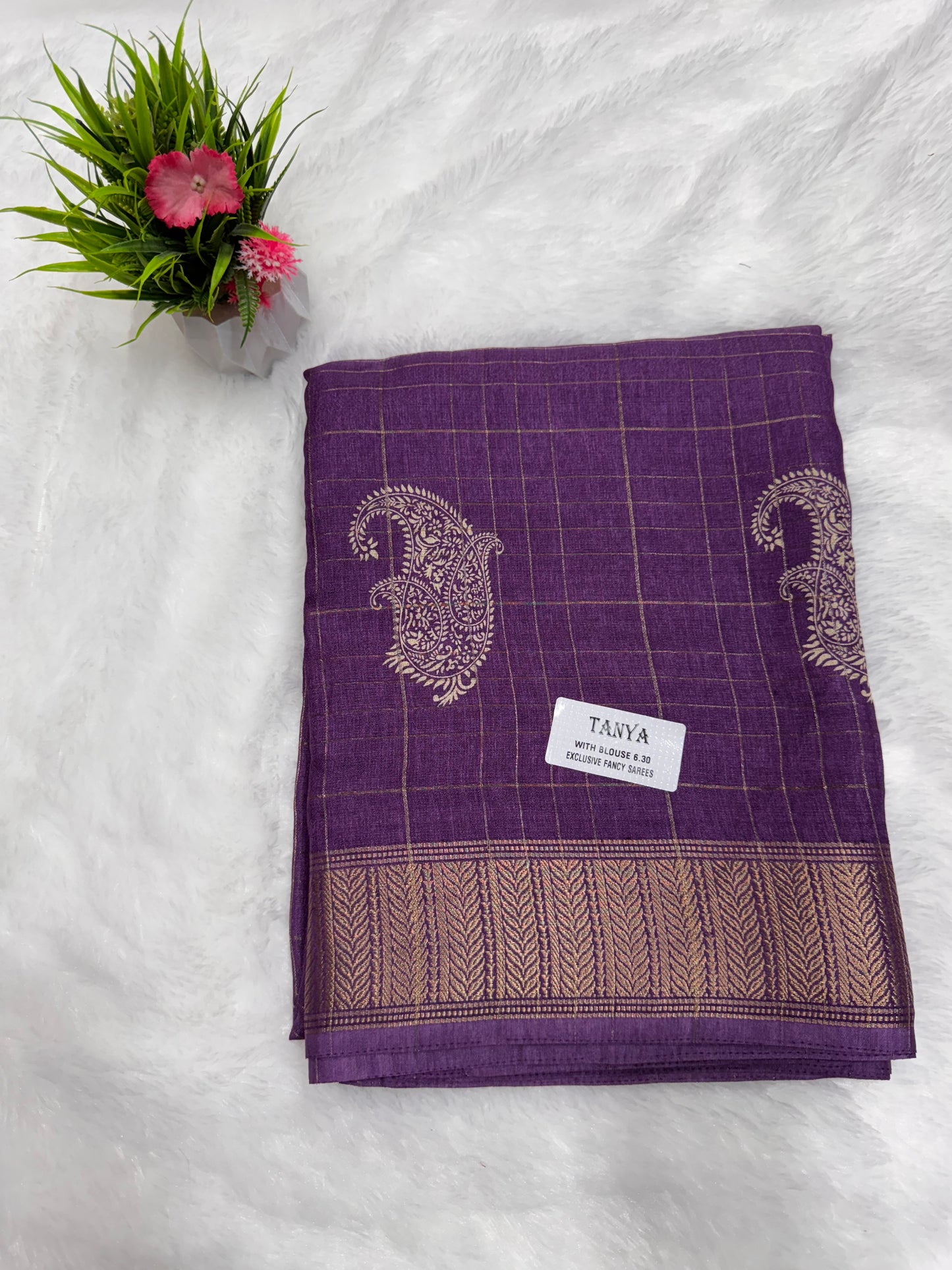 Tanya Fancy Saree Mango