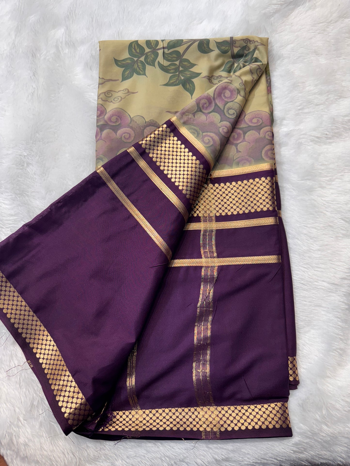 New Digital Crepe With Center Print