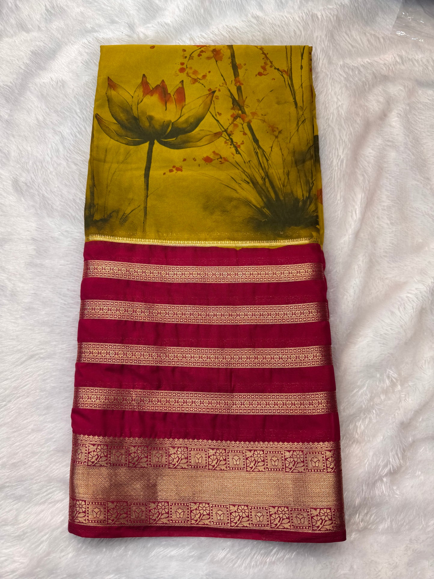 New Digital Crepe with Center Print