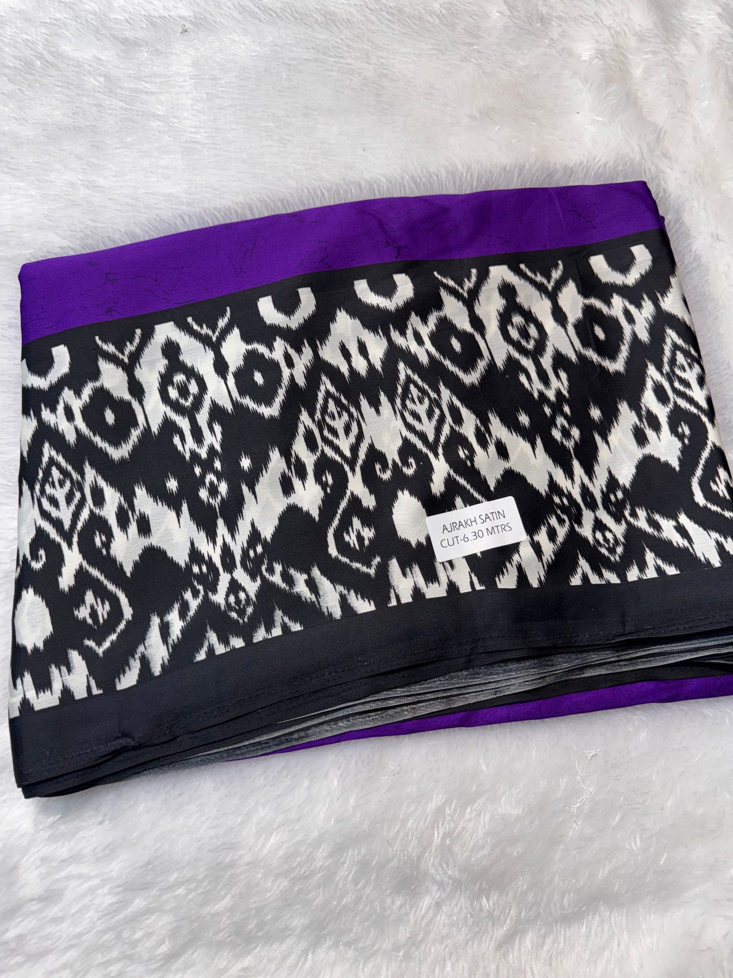 Semi Modal silk Ikkat Border