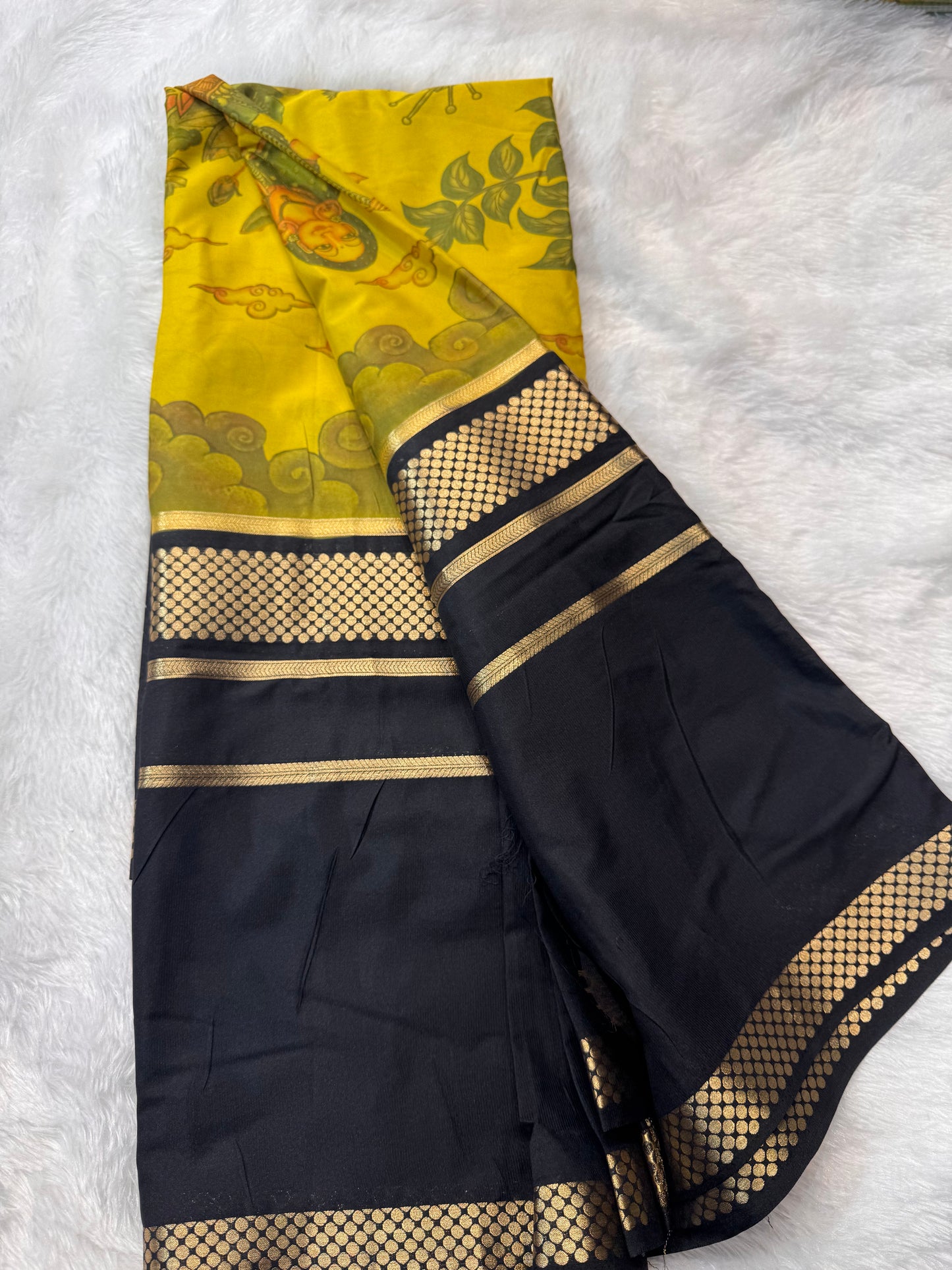 New Digital Crepe With Center Print