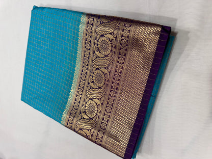 Viscose checks saree