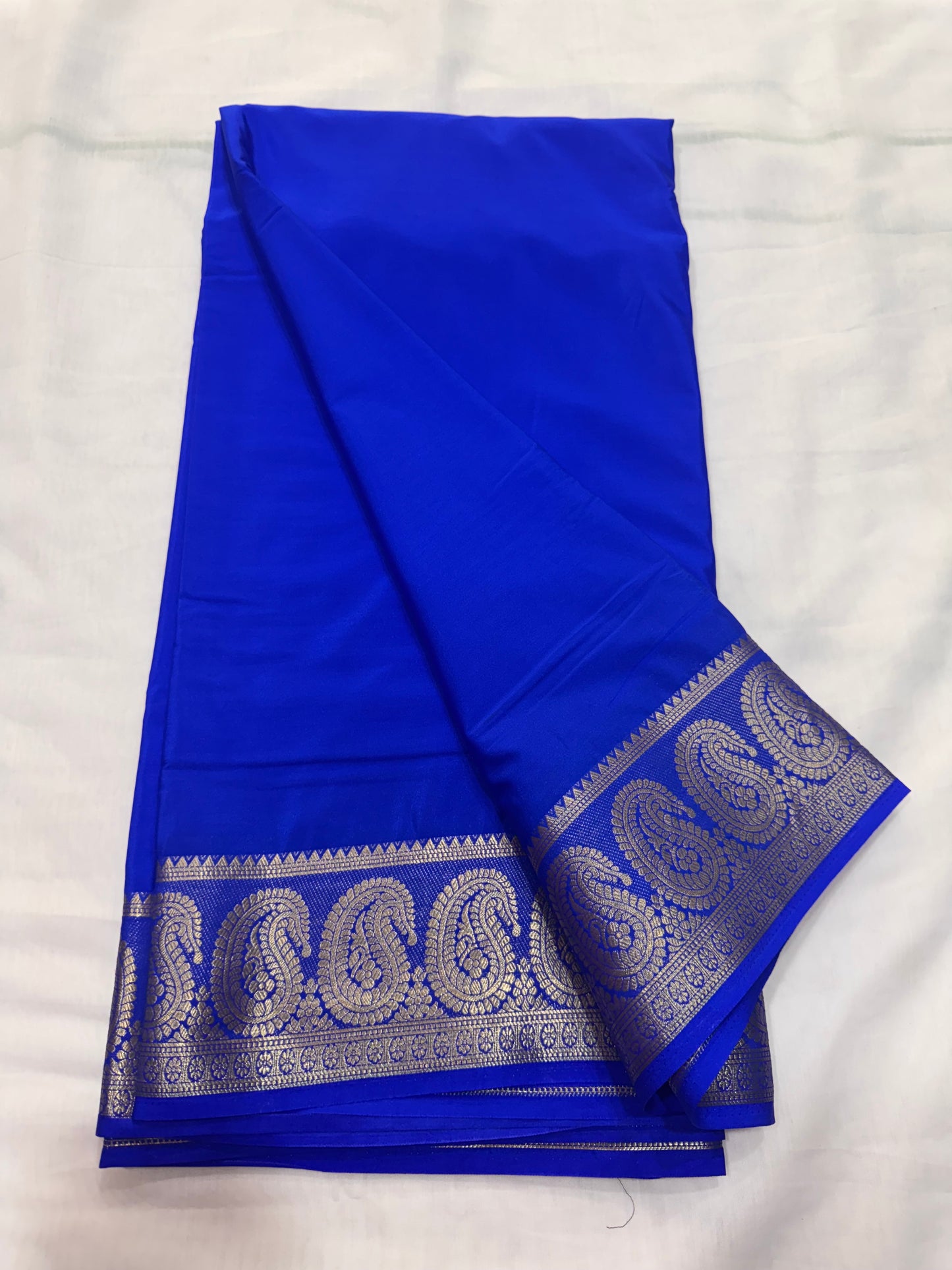Premium Mysore Crape with Mango border