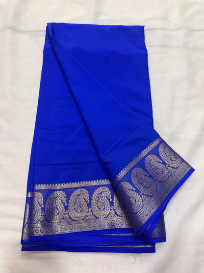 Premium Mysore Crape with Mango border