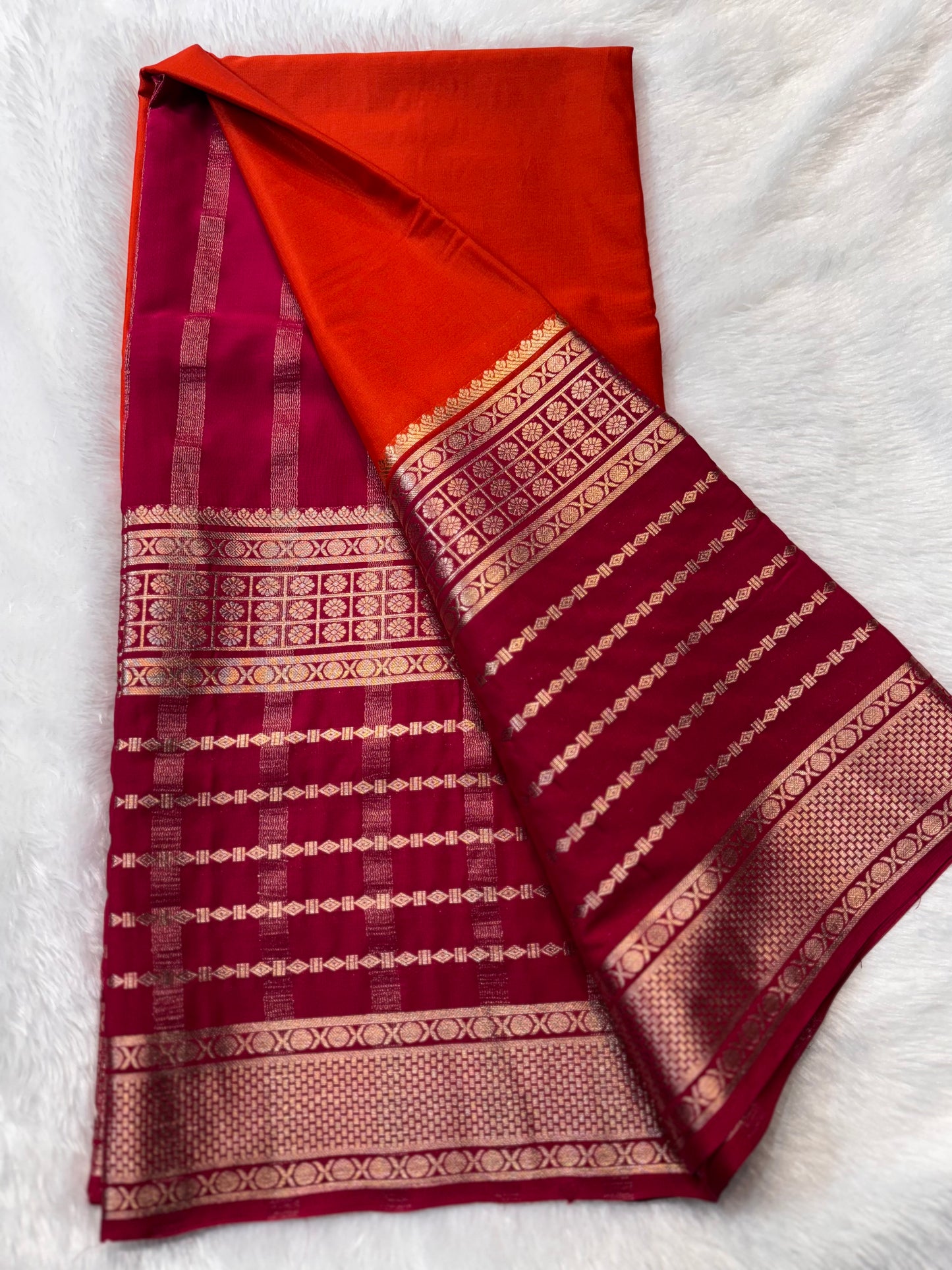 Premium Crepe with Contrast Border