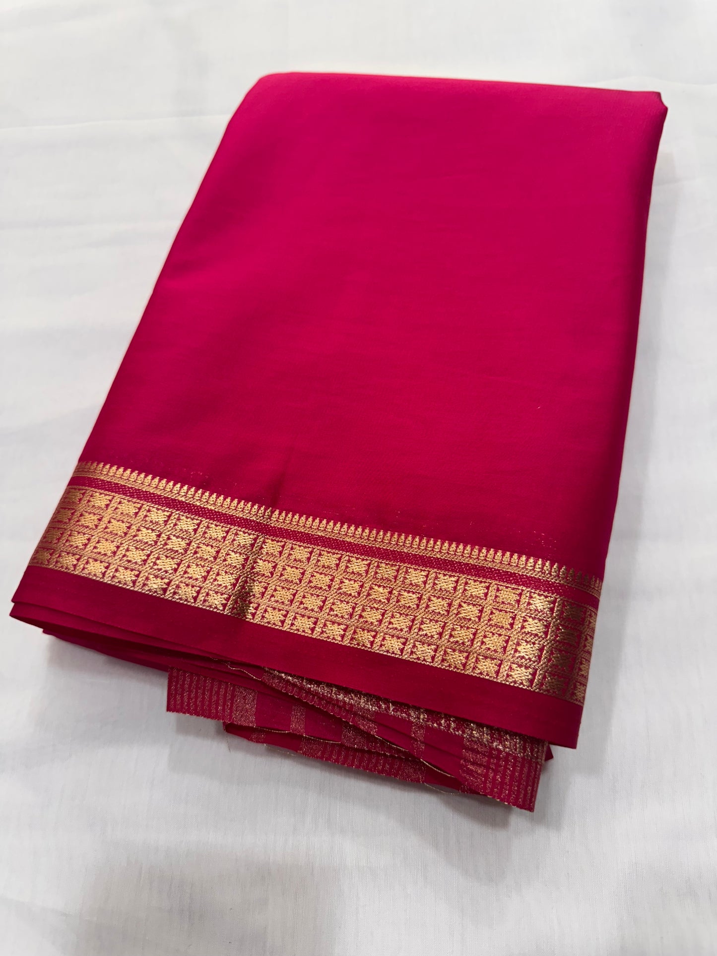 Semi Mysore Crape Small Border