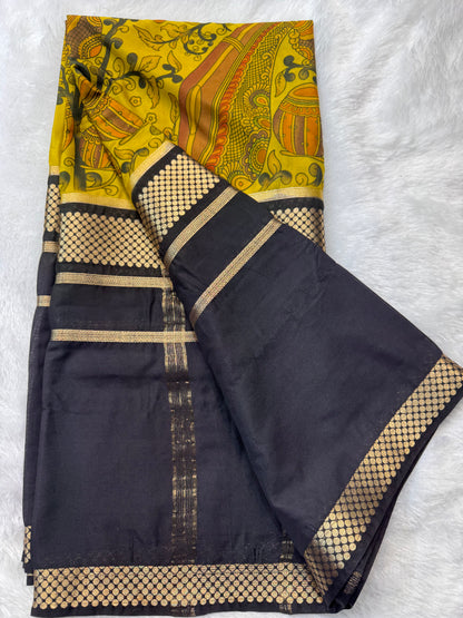 New Digital Crepe with Center Border