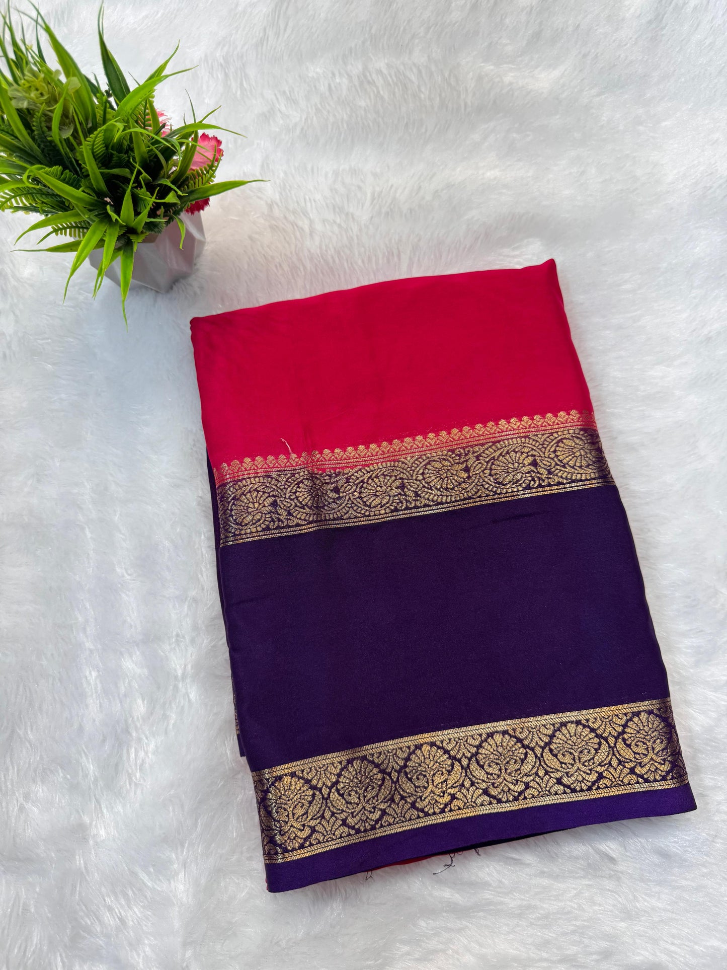 Semi Crepe Bentex Peacock Border