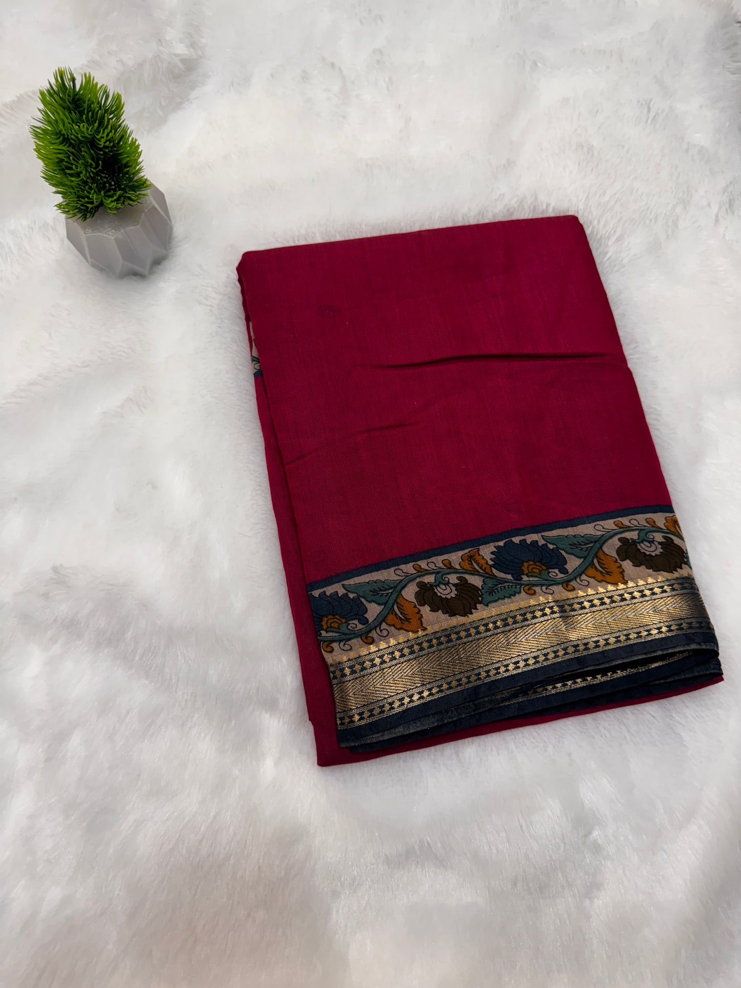 Soft Mul Cotton and Kalamkari Pallu