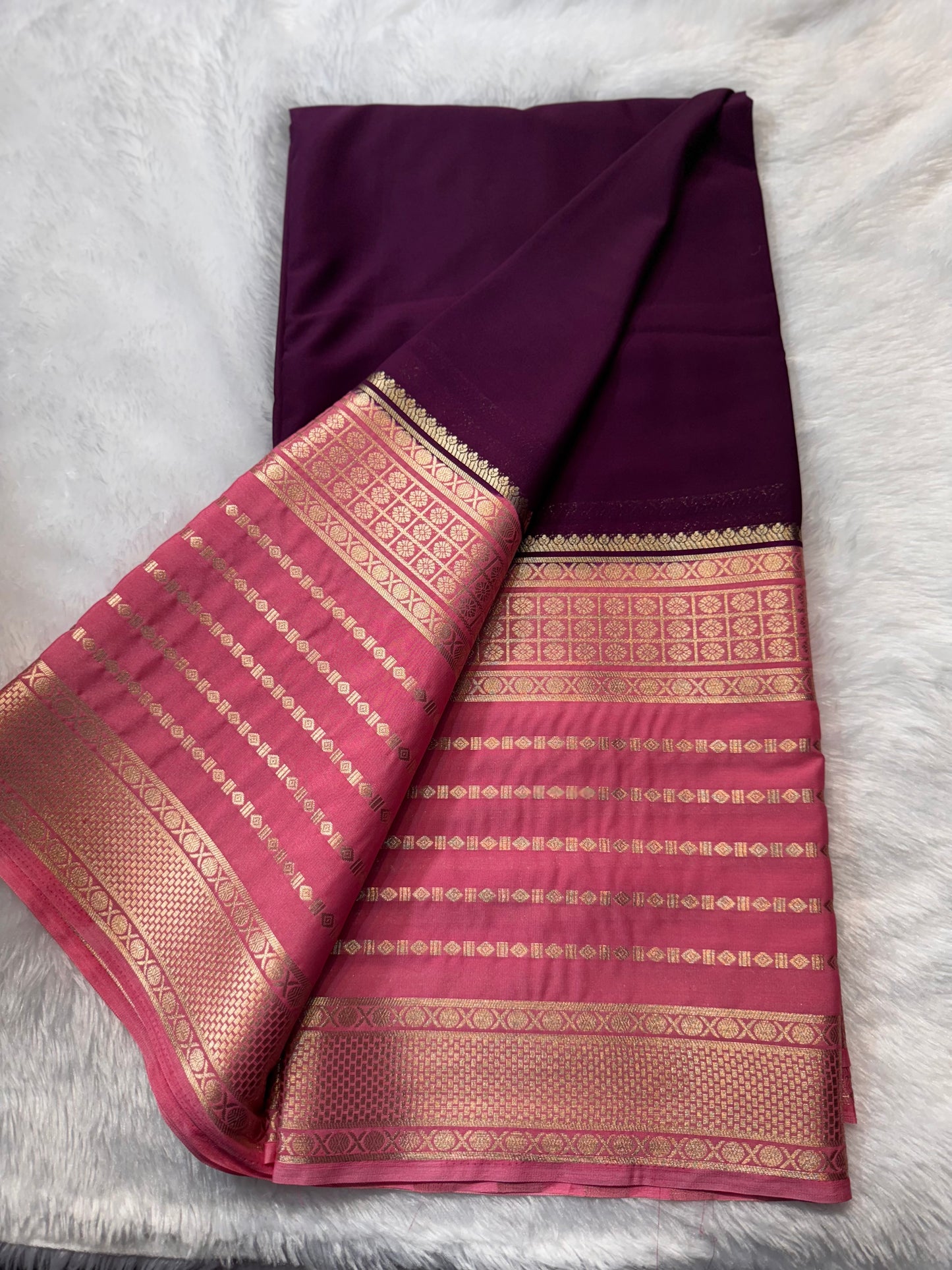 Premium Crepe with Contrast Border