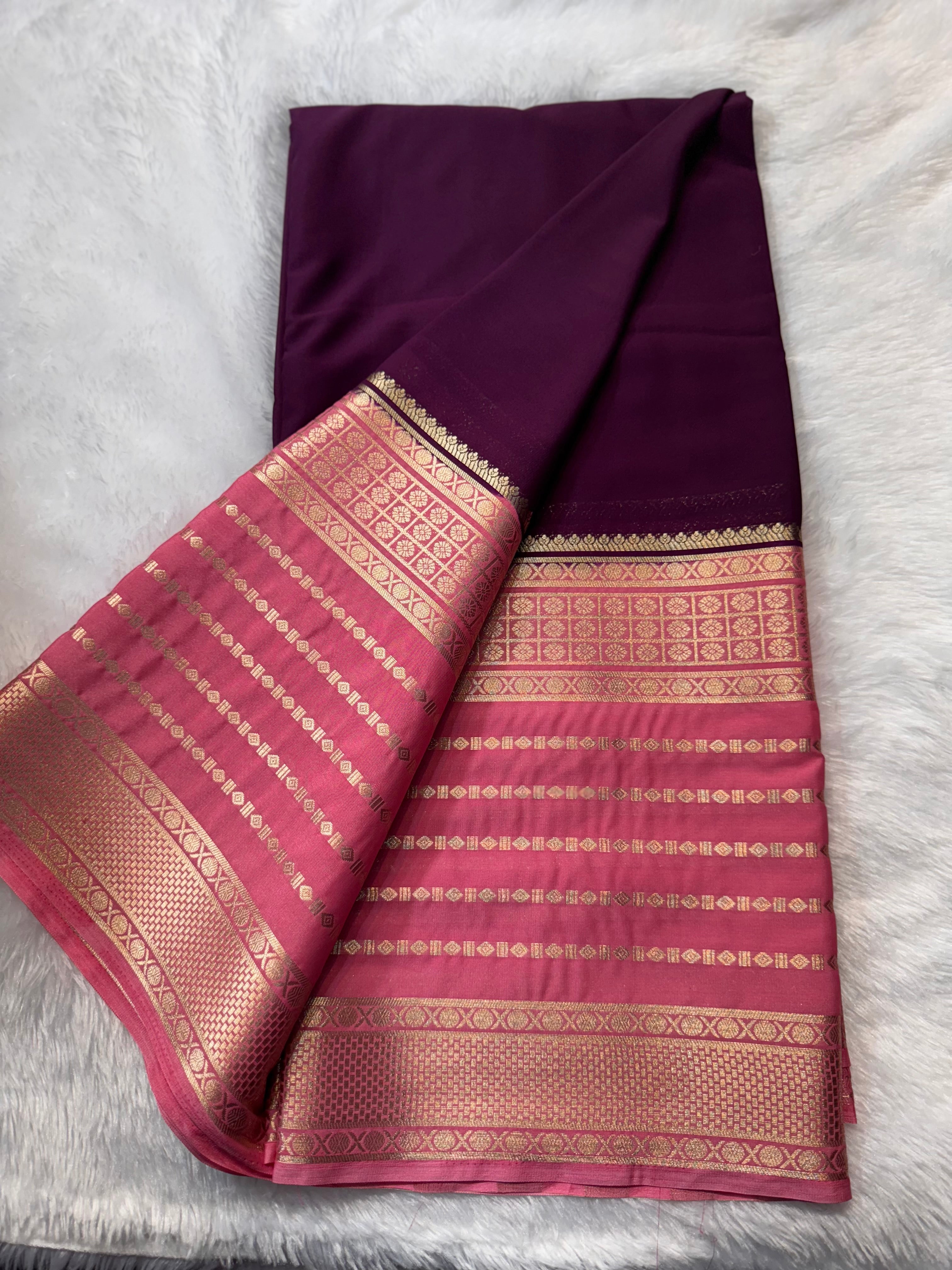Premium Crepe with Contrast Border