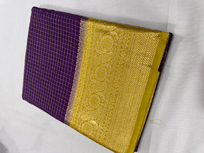 Viscose checks saree