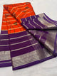 Semi Crape Pichwai design stripe