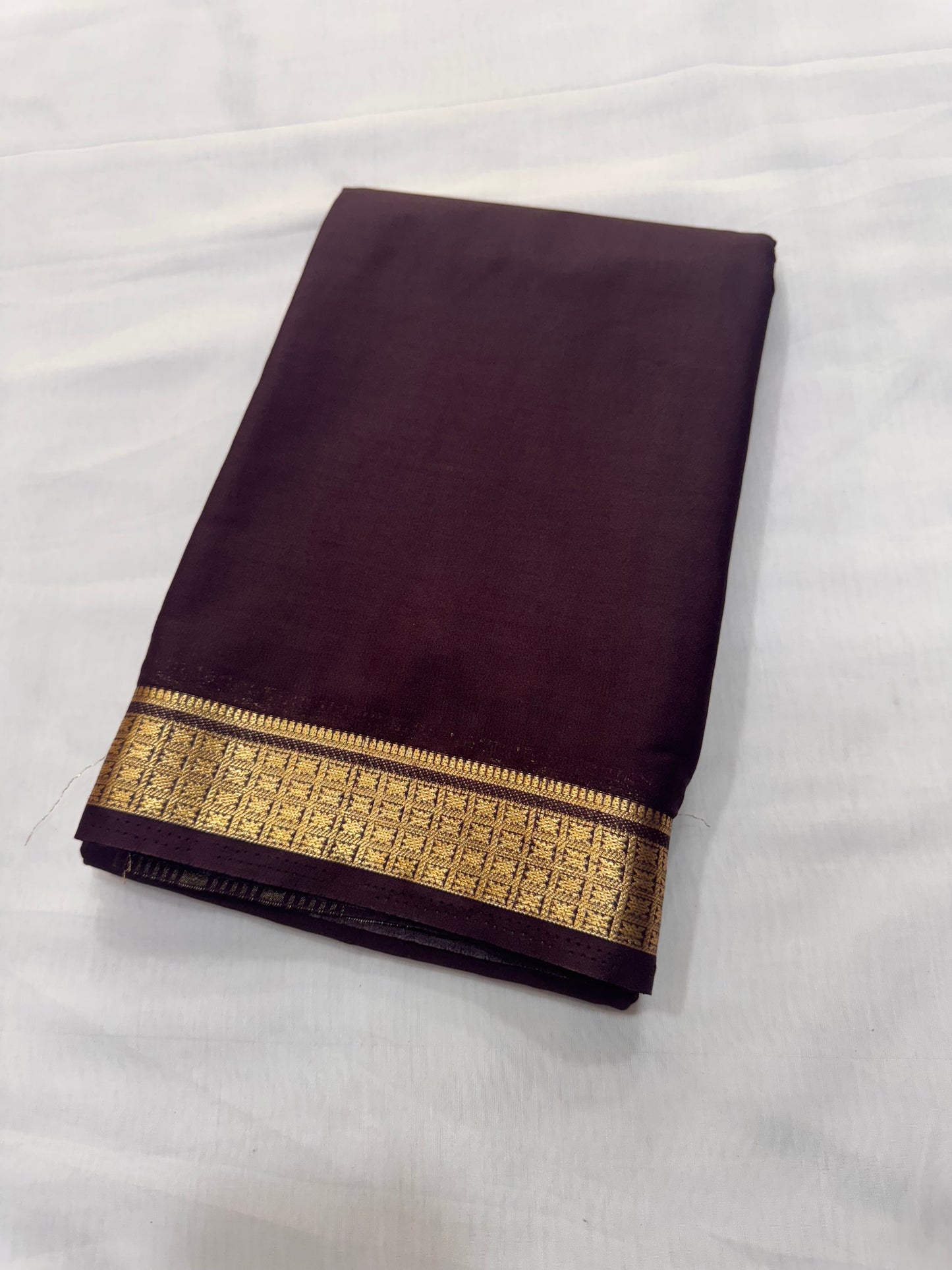 Semi Mysore Crape Small Border