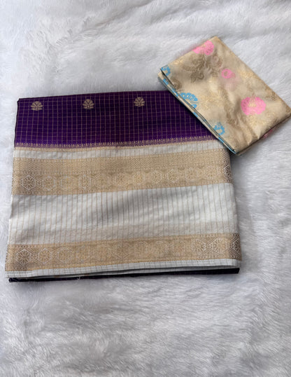 Checks Contrast with Sequence Blouse