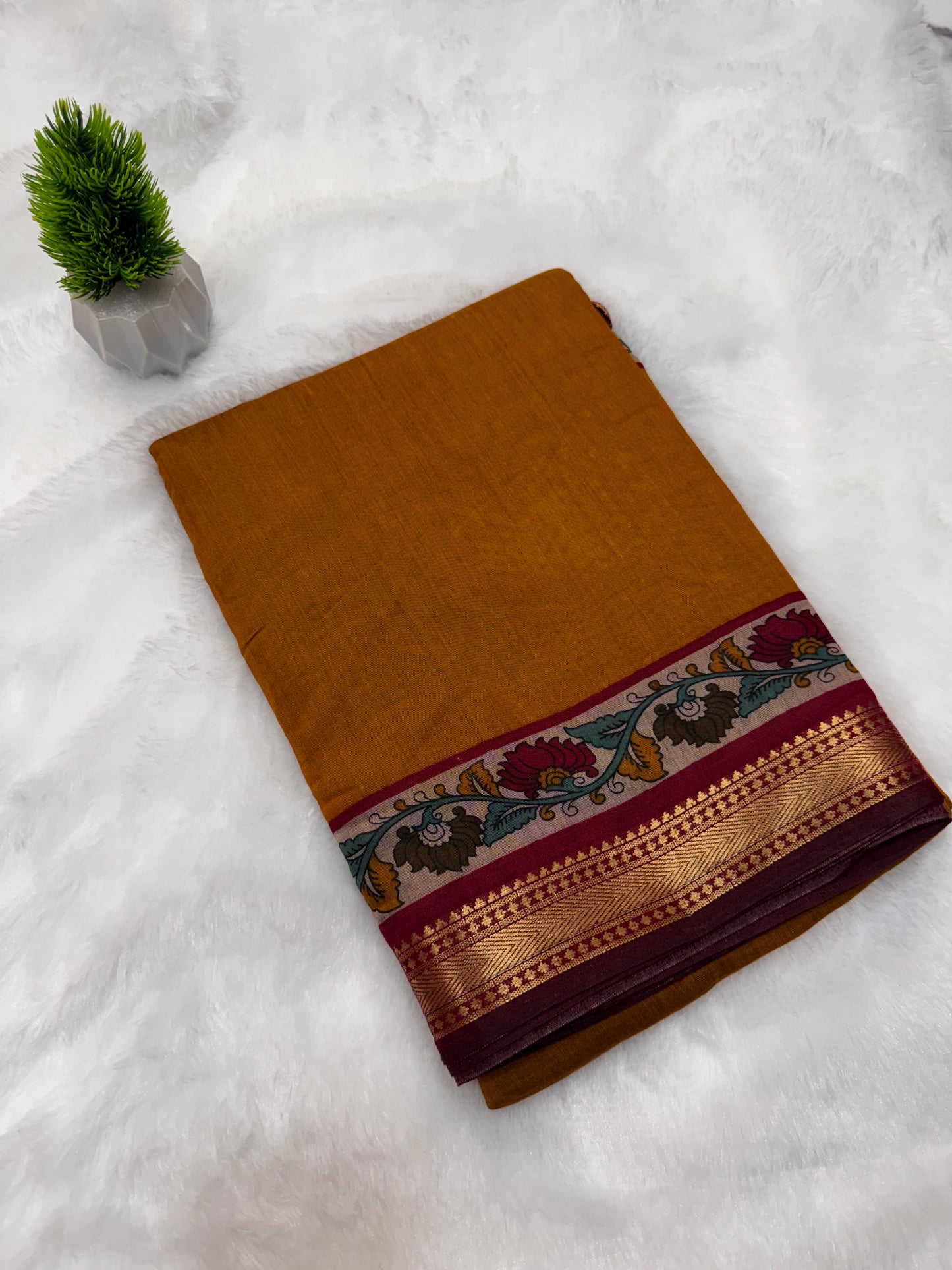 Soft Mul Cotton and Kalamkari Pallu