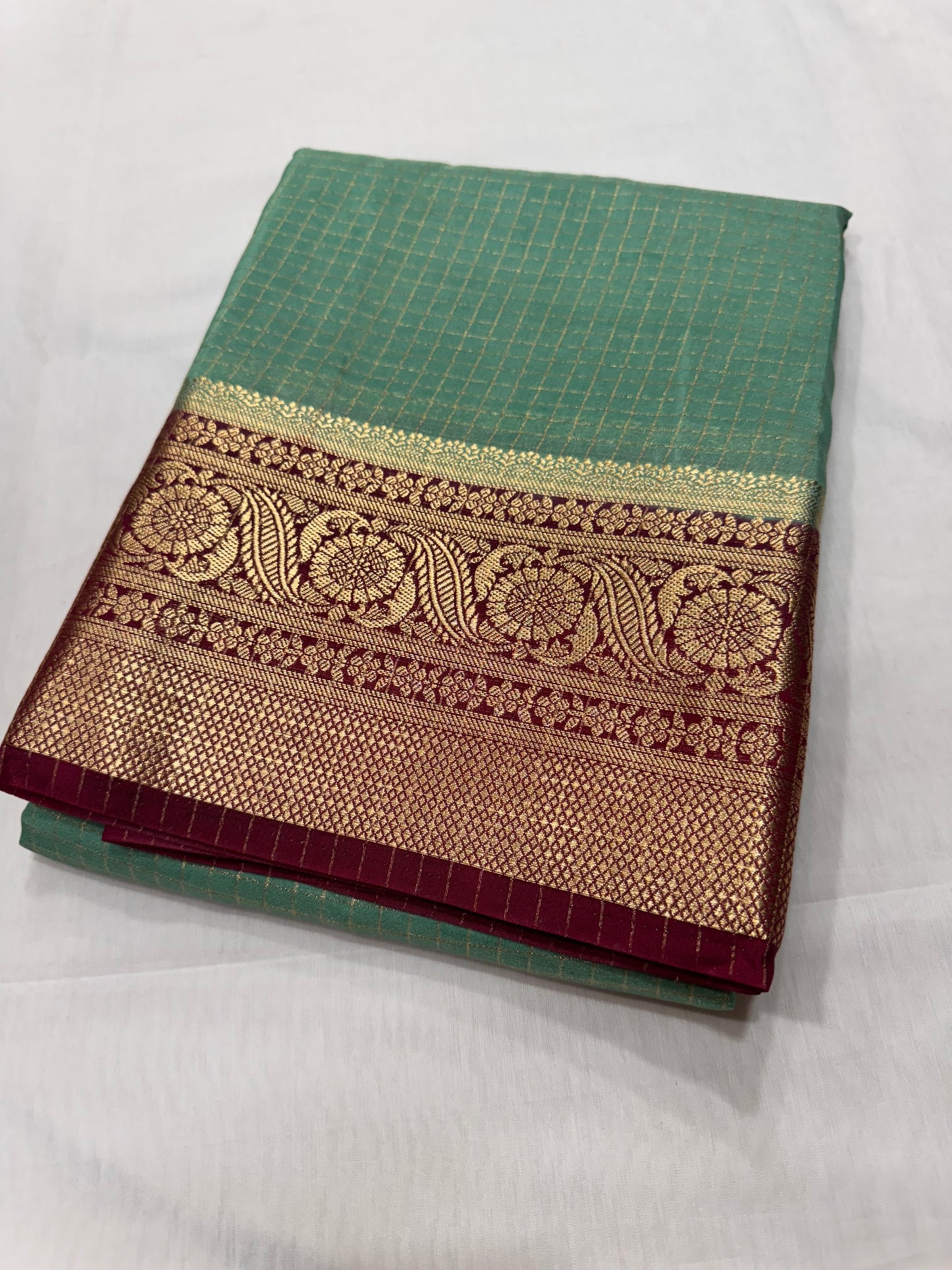 Viscose checks saree