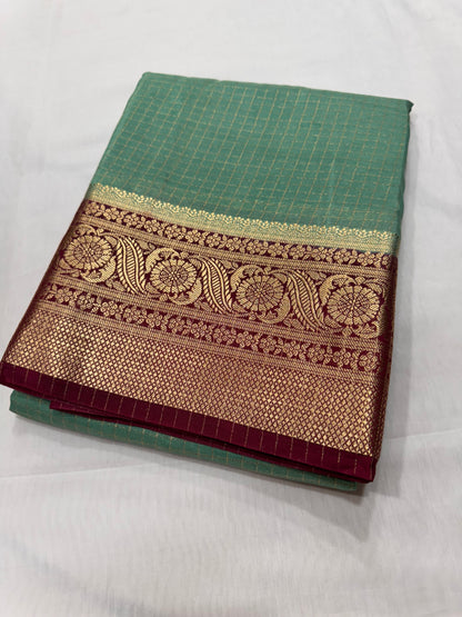 Viscose checks saree