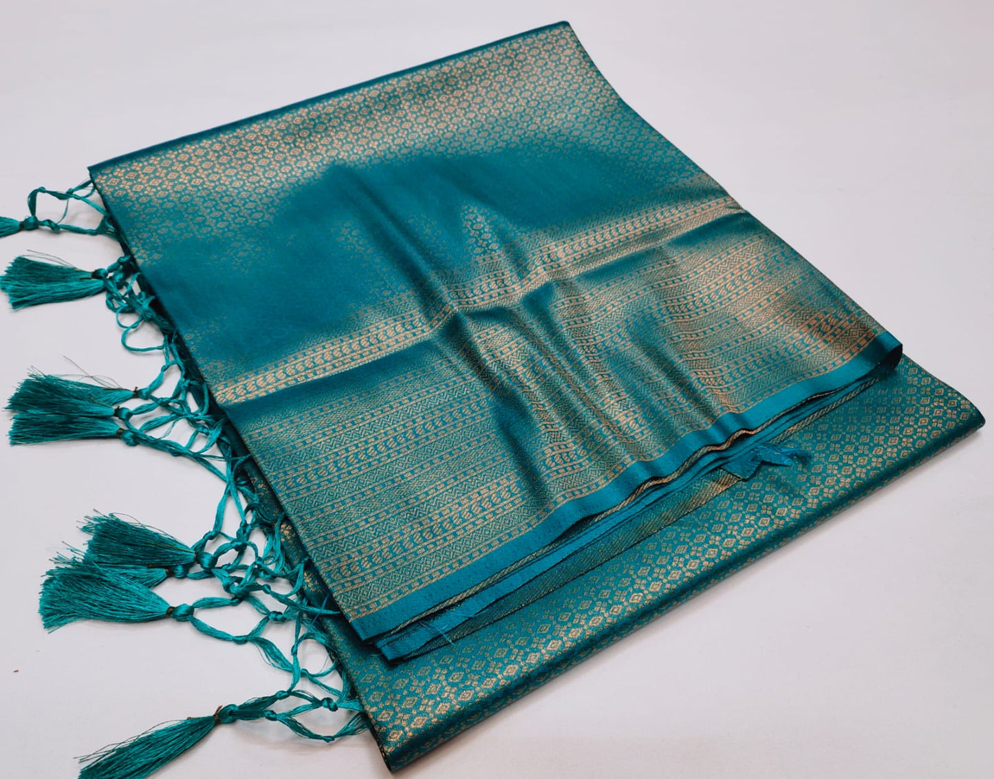 Kubera Pattu Soft Silk sky blue Colour