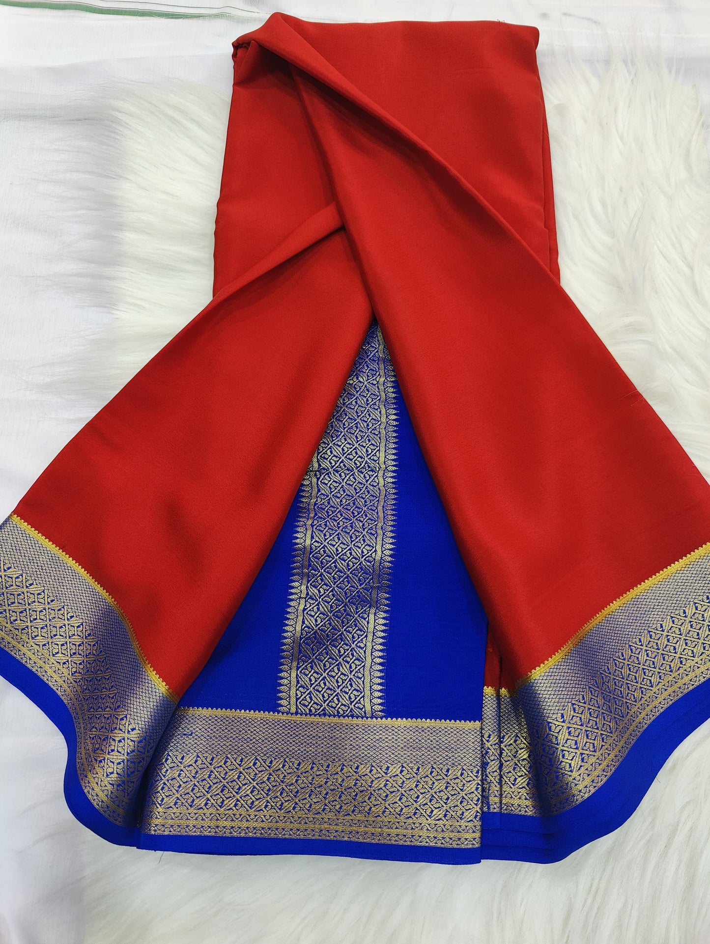 Pure Mysore crepe saree