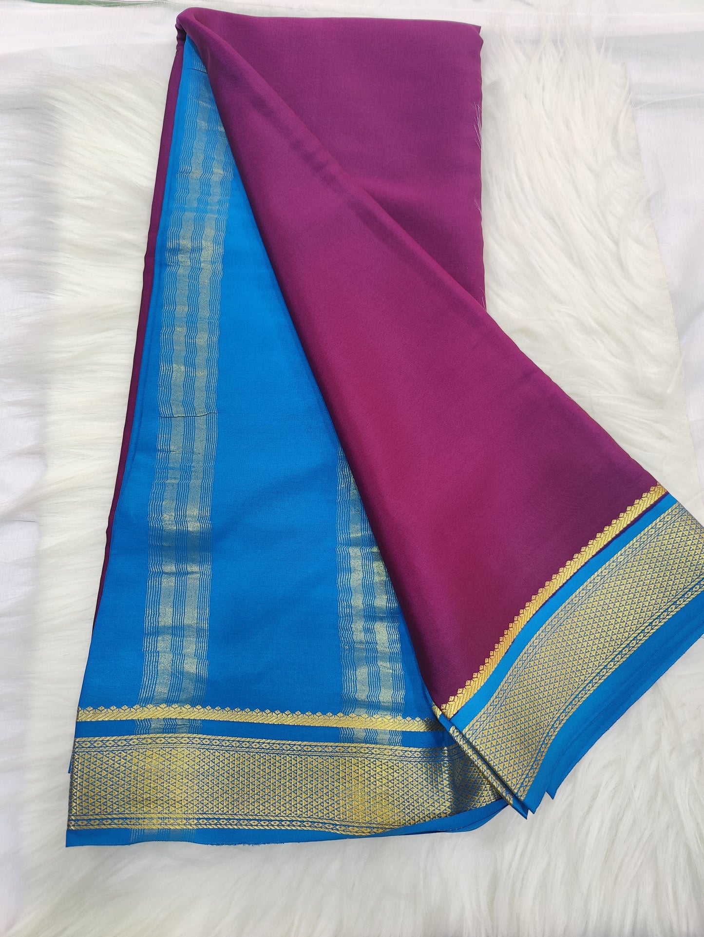 Pure Mysore crepe saree