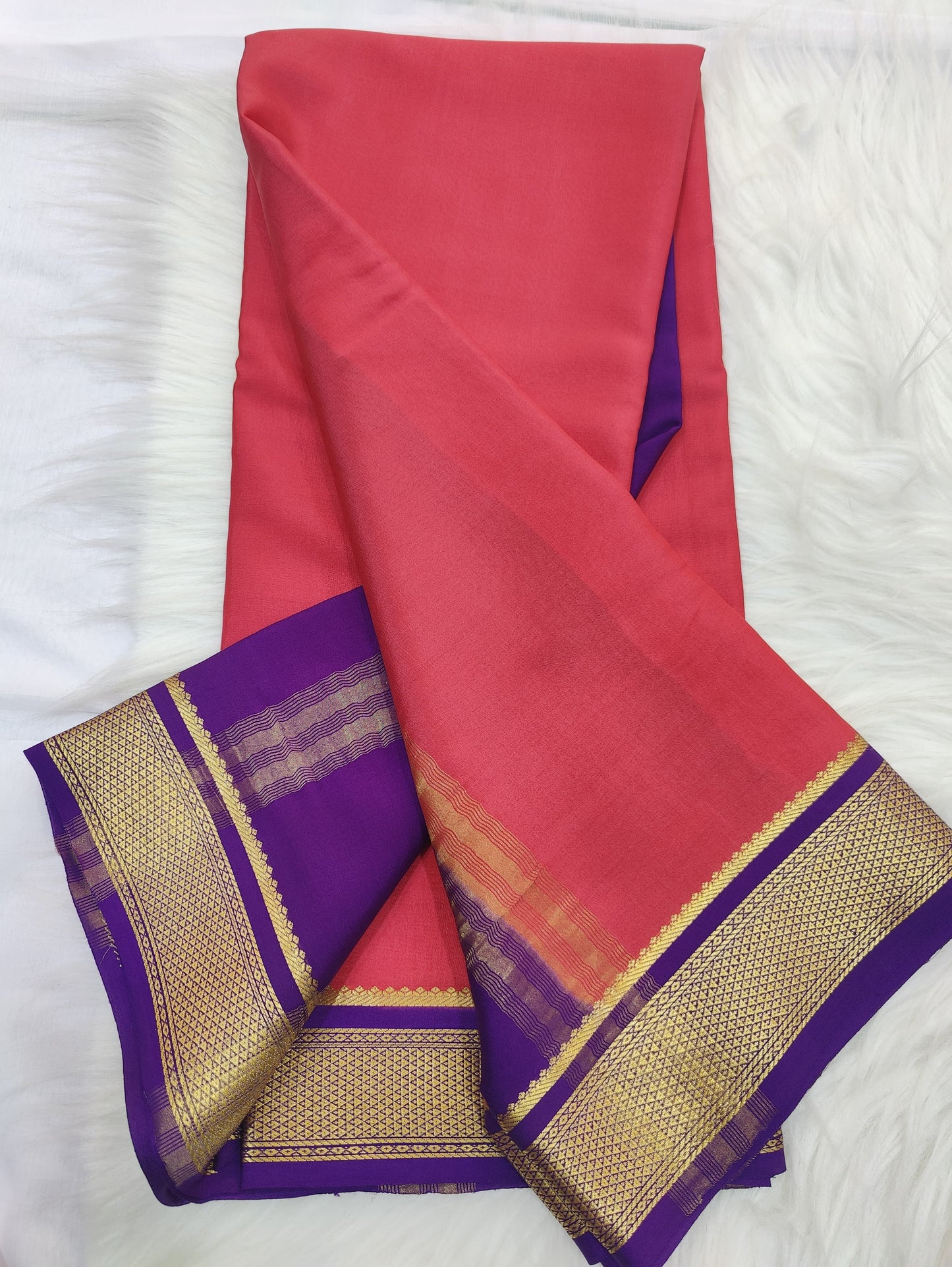 Pure Mysore crepe saree