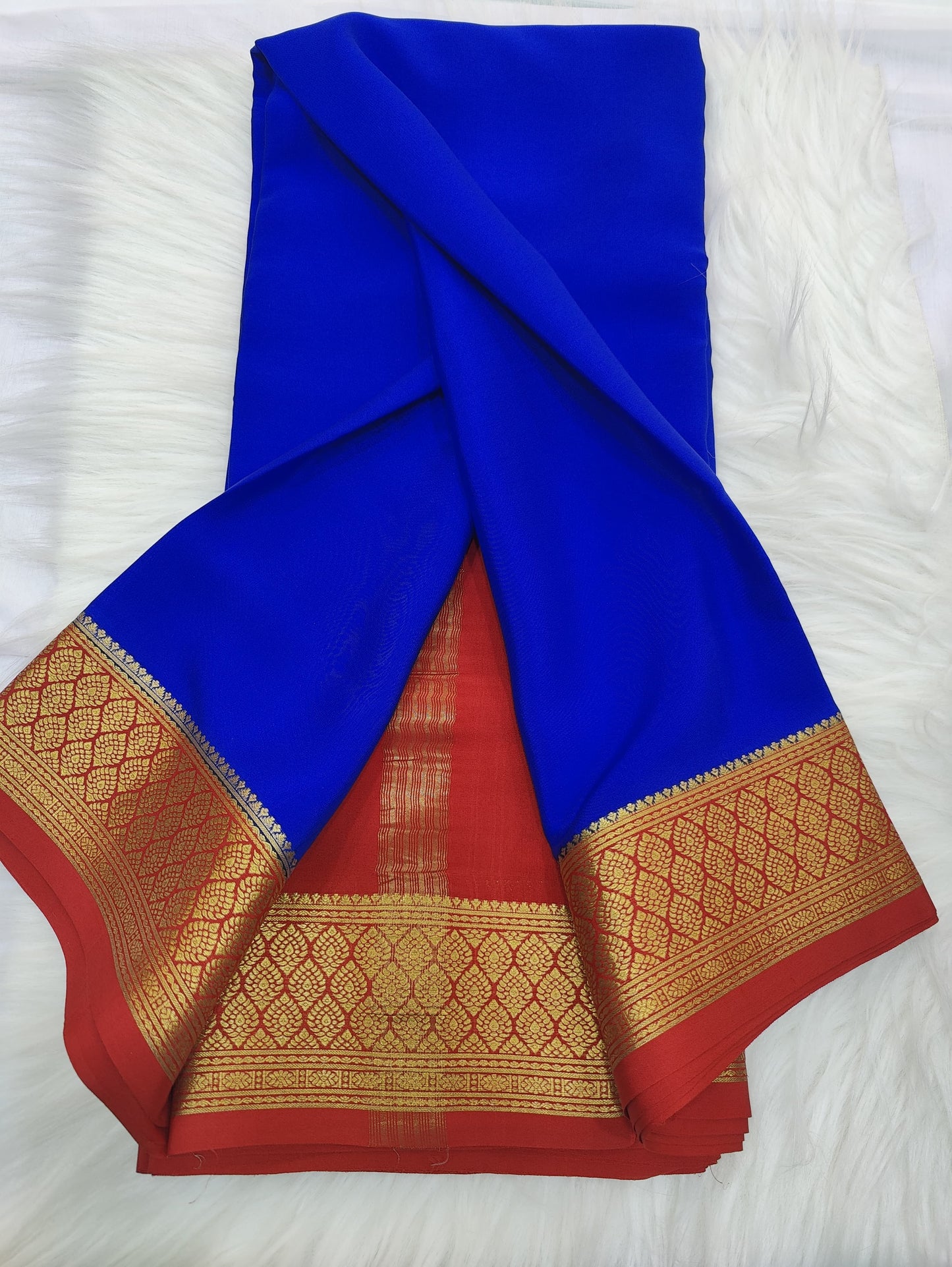 Pure Mysore crepe saree