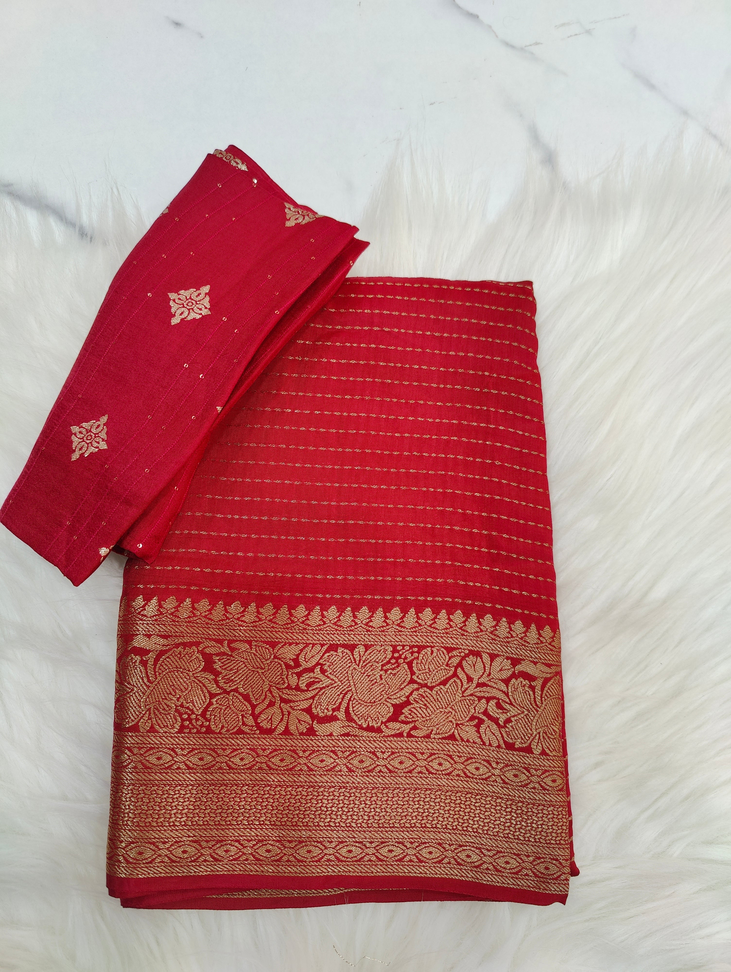 Dupion silk saree