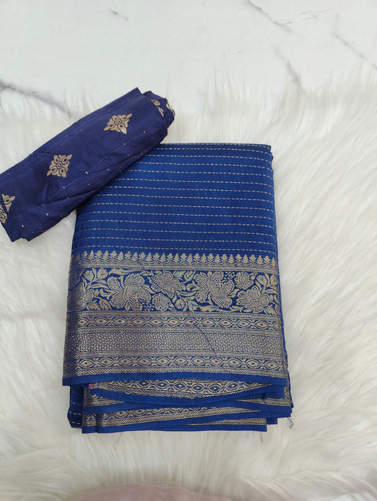 Dupion silk saree