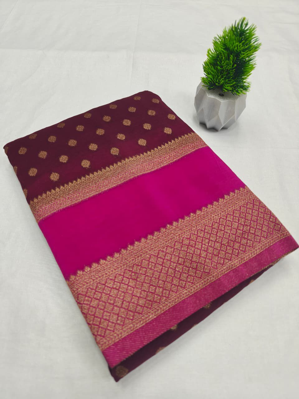 Premium Semi Khaddi Banarasi Georgette - SMK2073