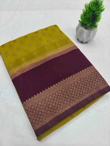 Premium Semi Khaddi Banarasi Georgette - SMK2073