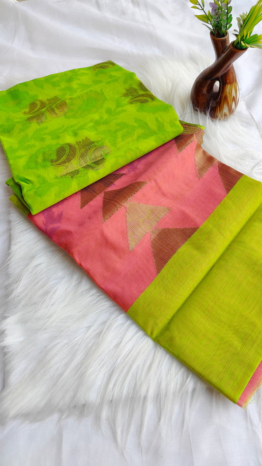 Moonga cotton silk saree