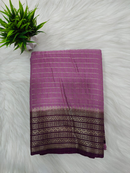 Semi Mysore Crepe Fancy