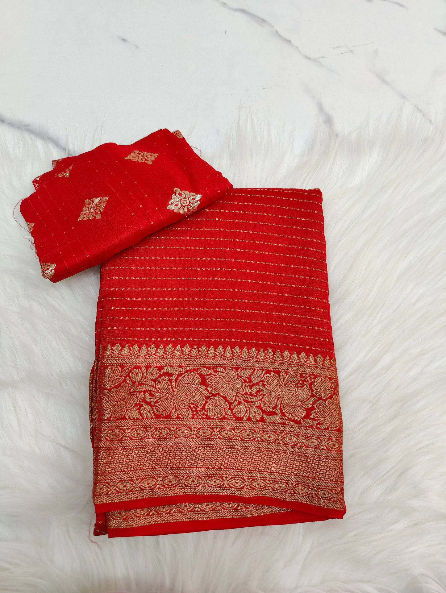 Dupion silk saree