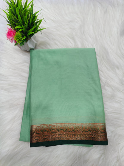 Semi Mysore Crepe Small Border
