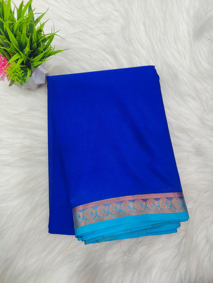 Semi Mysore Crepe Small Border