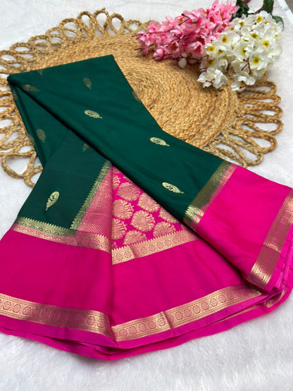 Rf Bentex Peacock Butta Cout Semi Crape