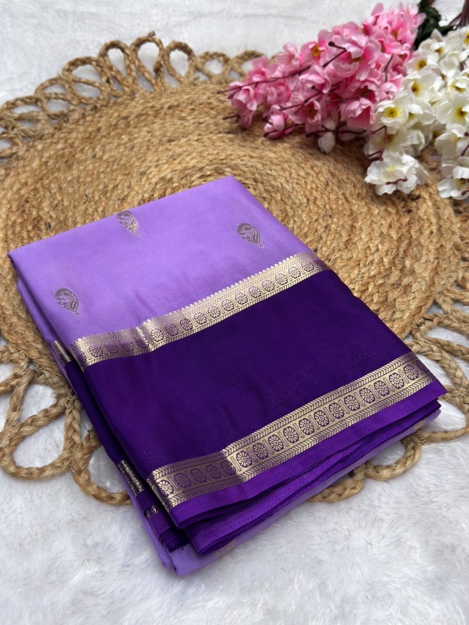 Rf Bentex Peacock Butta Cout Semi Crape