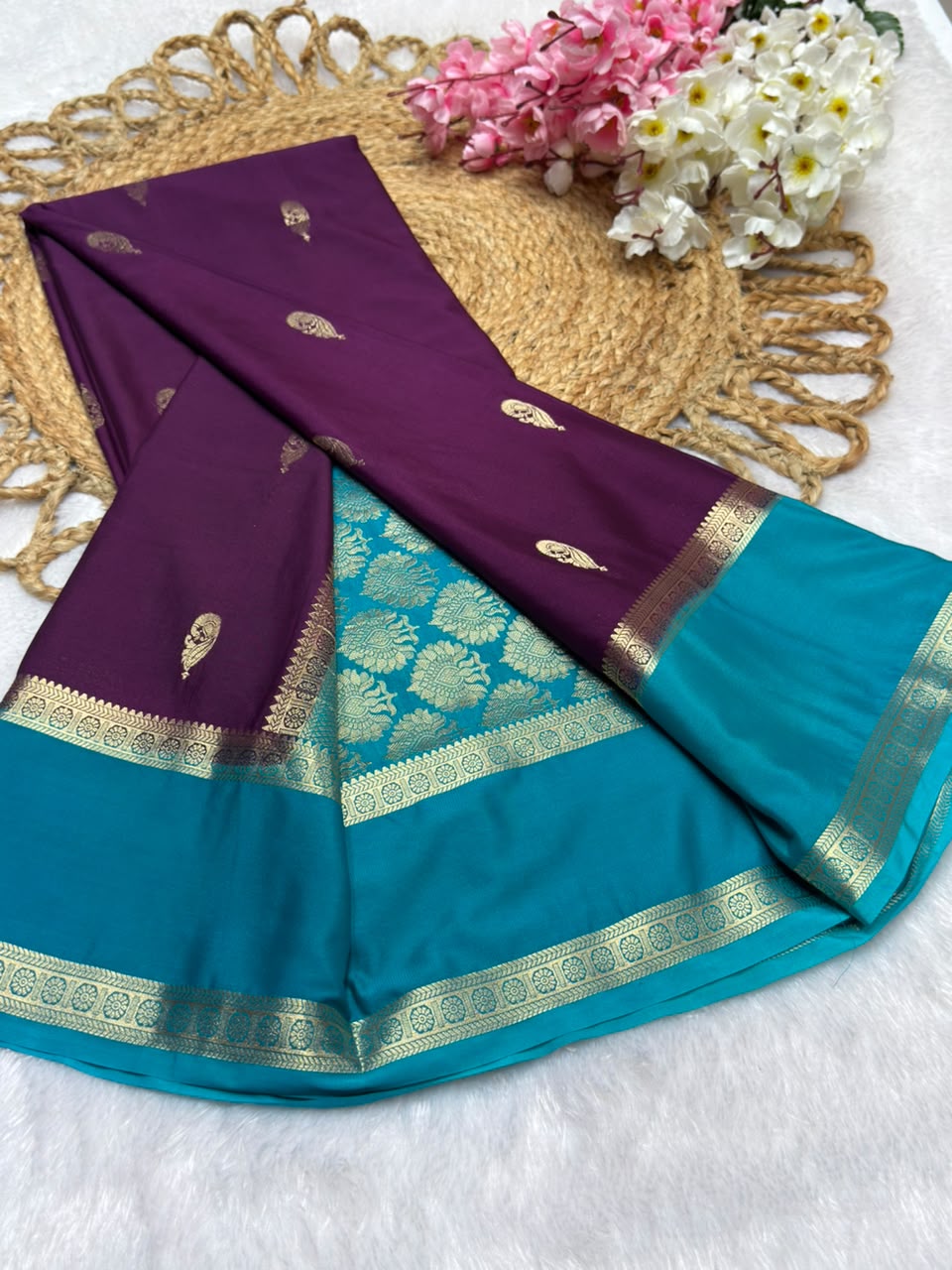 Rf Bentex Peacock Butta Cout Semi Crape