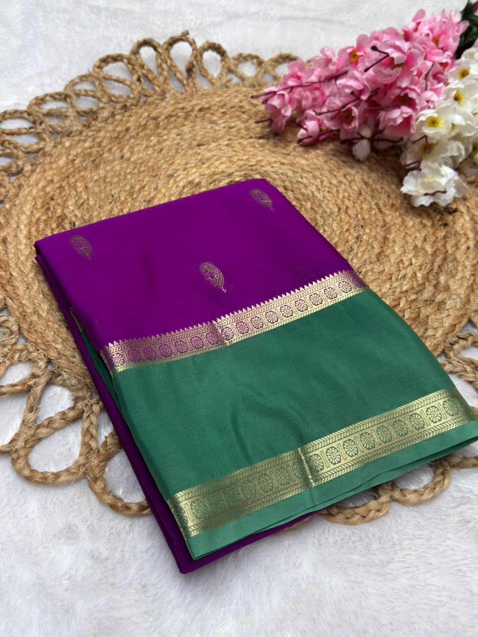 Rf Bentex Peacock Butta Cout Semi Crape