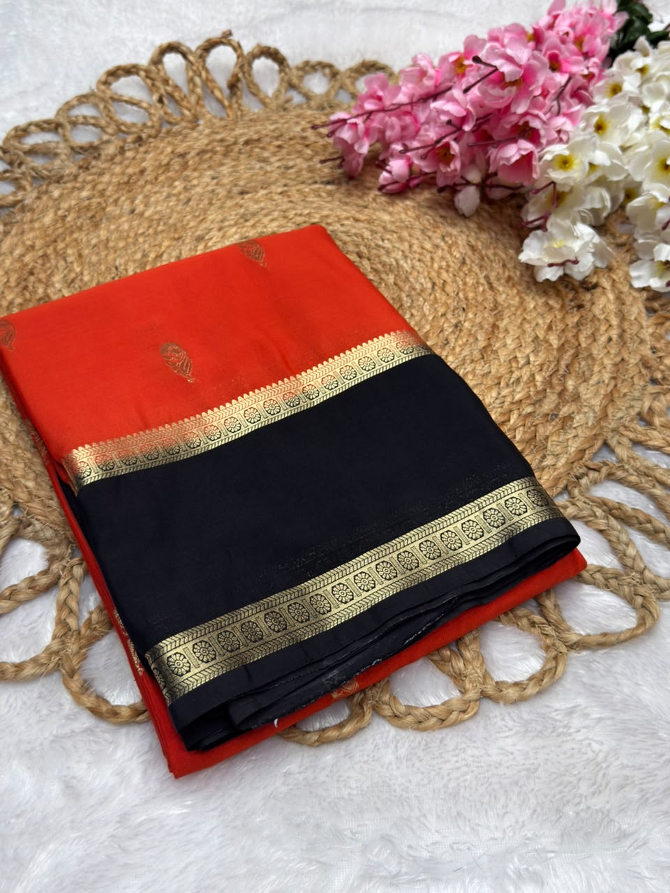 Rf Bentex Peacock Butta Cout Semi Crape