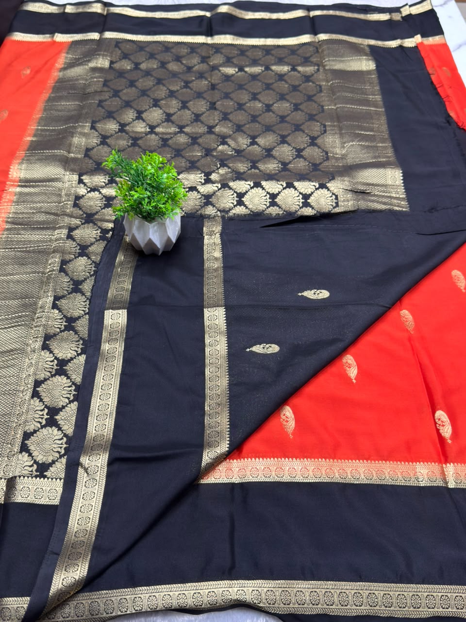 Rf Bentex Peacock Butta Cout Semi Crape