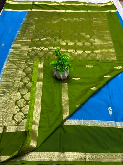 Rf Bentex Peacock Butta Cout Semi Crape